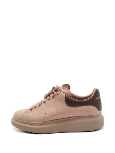 Pre-owned Alexander Mcqueen Oversized Leather Sneakers In Pink