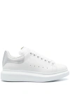 Alexander Mcqueen Alexander Mc Queen Oversized Leather Sneakers In Silver