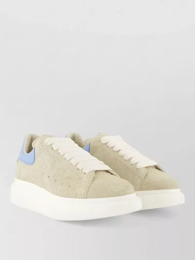 Alexander Mcqueen Oversized Leather Sneakers Textured Upper In Multi