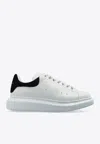 Alexander Mcqueen Oversize Sneakers In White And Beige Calf Leather In Black