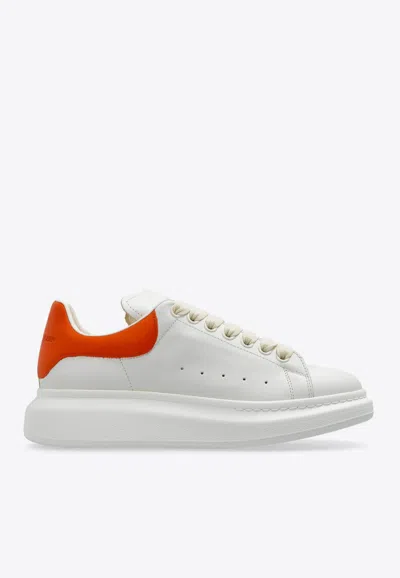 Alexander Mcqueen Oversized Leather Sneakers In White