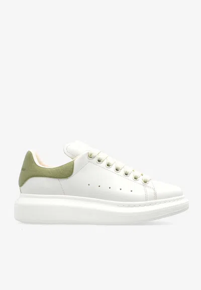 Alexander Mcqueen Oversized Leather Sneakers In White