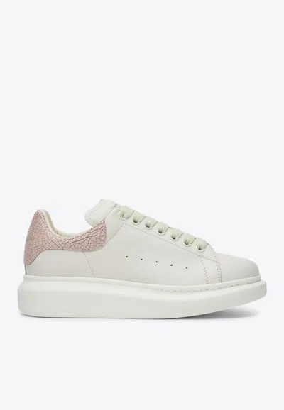 Alexander Mcqueen Oversized Leather Trainers In White