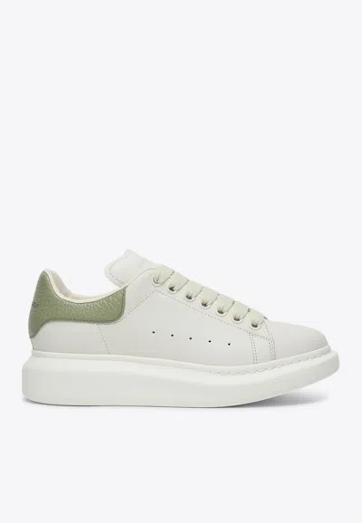 Alexander Mcqueen Oversized Leather Trainers In White