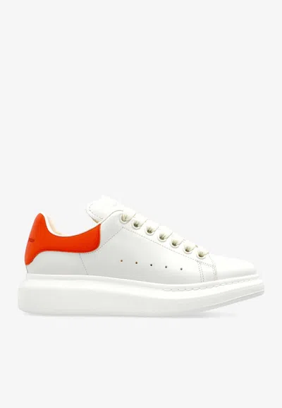 Alexander Mcqueen Oversized Leather Sneakers In White