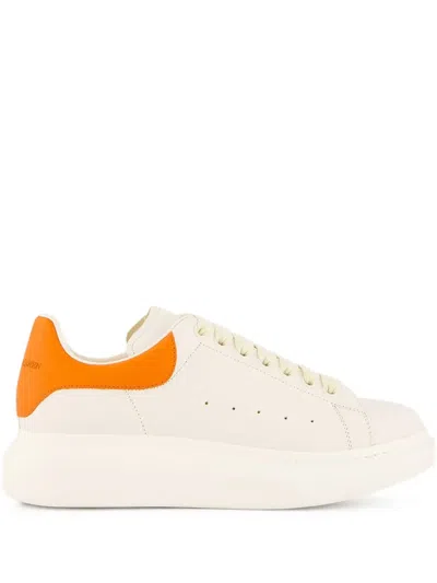 Alexander Mcqueen Oversized Leather Sneakers In White