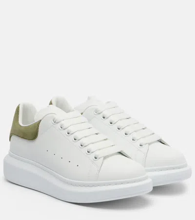 Alexander Mcqueen Oversized Leather Sneakers In White