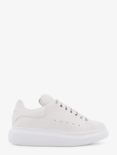 Alexander Mcqueen Women Oversized Leather Sneakers In White