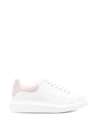 Pre-owned Alexander Mcqueen Oversized Leather Sneakers In White