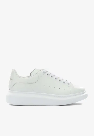 Alexander Mcqueen Oversized Leather Sneakers In White