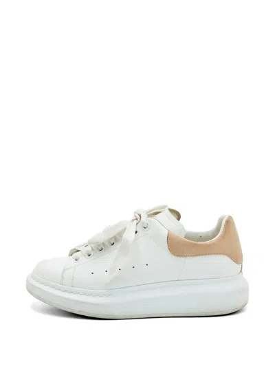 Pre-owned Alexander Mcqueen Oversized Leather Sneakers In White
