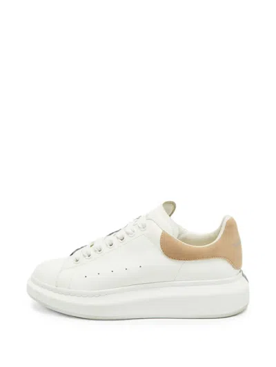 Pre-owned Alexander Mcqueen Oversized Leather Sneakers In White