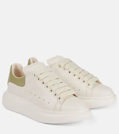 Alexander Mcqueen Oversized Leather Sneakers In White