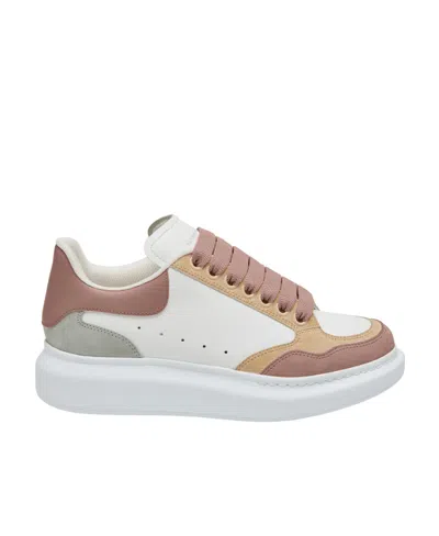 Alexander Mcqueen Oversized Leather Sneakers In Pwhtcmtvan