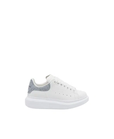 Alexander Mcqueen Oversized Lizard-effect Sneakers In White
