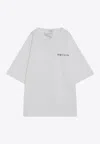 Alexander Mcqueen Alexander Mc Queen White Oversized T Shirt With Logo In Gray
