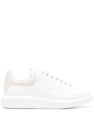 Alexander Mcqueen Oversized Leather Sneakers In White