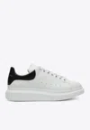 Alexander Mcqueen White And Black Low-top Sneakers With Chunky Sole And Contrasting Heel Tab In Leather Man In White