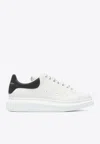 Alexander Mcqueen White And Black Low-top Sneakers With Chunky Sole And Contrasting Heel Tab In Leather Man In White