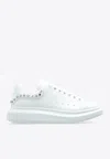 Alexander Mcqueen White Leather Sneakers With White Leather Heel In White