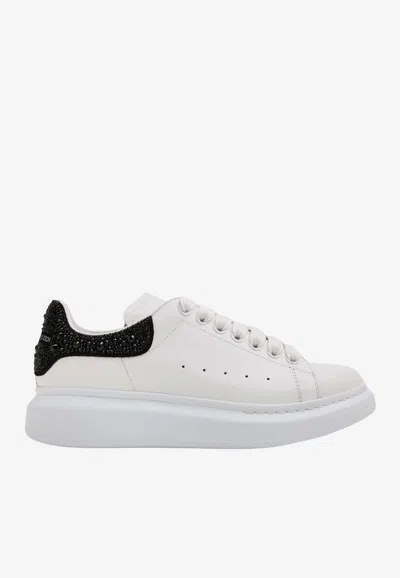 Alexander Mcqueen Womens White/navy Runway Leather And Suede Platform Trainers Eur 41 / 8 Uk In Multicolor