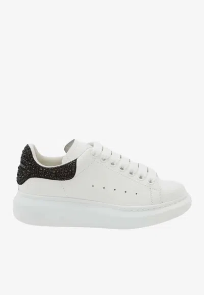 Alexander Mcqueen Womens White/navy Runway Leather And Suede Platform Trainers Eur 41 / 8 Uk In Multicolor