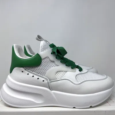 Pre-owned Alexander Mcqueen Oversized Men's Runner Size 43 Eu/ 10 Us White Green