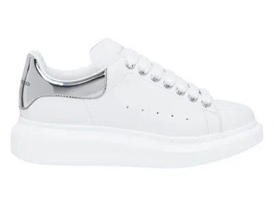 Pre-owned Alexander Mcqueen Oversized Metallic (women's) Sneakers In White/silver
