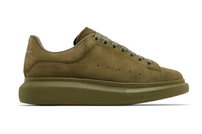 Pre-owned Alexander Mcqueen Oversized Military Green Suede