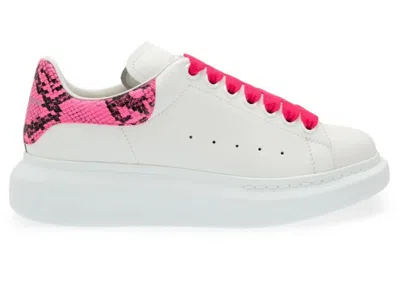 Pre-owned Alexander Mcqueen Oversized Pink Snake Print (women's) Sneakers In White/electric Pink
