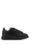Alexander Mcqueen Men Black Oversize Sneakers With Logo Lettering On The Heel In Leather Man In Black