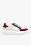 Alexander Mcqueen Oversized Retro Leather And Suede Sneakers In White