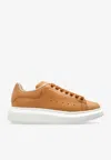 Alexander Mcqueen Oversized Retro Leather Sneakers In Brown