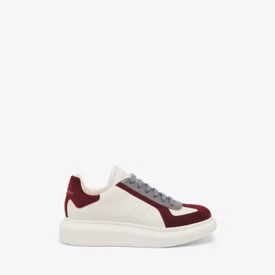 Alexander Mcqueen Oversized Retro Sneaker In Off White/burgundy/grey