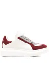 Alexander Mcqueen Oversized Retro Leather And Suede Sneakers In White
