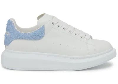 Pre-owned Alexander Mcqueen Oversized Rhinestone (women's) Sneakers In White/light Blue In Multi