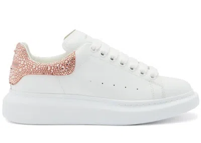 Pre-owned Alexander Mcqueen Oversized Rhinestone (women's) Sneakers In White/light Pink In Multi