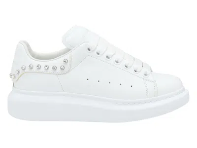 Pre-owned Alexander Mcqueen Oversized Rhinestone (women's) Sneakers In White/silver In Multi