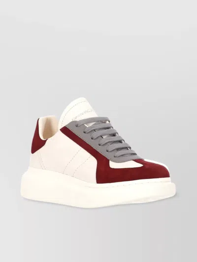 Alexander Mcqueen Oversized Rumba Grey Sneakers With Contrast Panels In Off White/rumba/grey