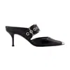 Alexander Mcqueen Punk 65mm Buckled Leather Mules