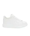 Alexander Mcqueen Oversized Shearling-trimmed Sneakers In White