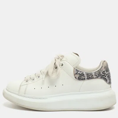 Pre-owned Alexander Mcqueen Oversized Size 36.5 White Leather Low Top Sneakers