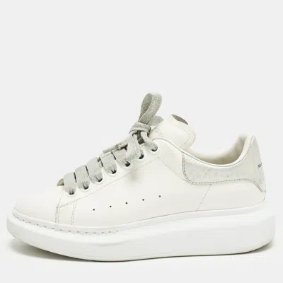 Pre-owned Alexander Mcqueen Oversized Size 37 White Leather Low Top Sneakers