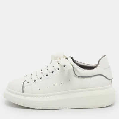 Pre-owned Alexander Mcqueen Oversized Size 37 White/grey Leather Low Top Sneakers