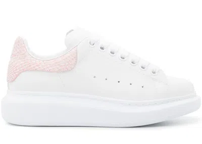 Pre-owned Alexander Mcqueen Oversized Snakeskin (women's) Sneakers In White/light Pink In Multi