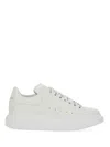 Alexander Mcqueen Oversized Hammered Leather Sneakers In White