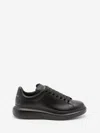 Alexander Mcqueen Black Sneakers With Logo Lettering On The Rear And Oversize Rubber Sole In Leather In Black