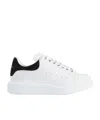 Alexander Mcqueen White Oversized Sneakers With Strass Black Spoiler In Black And White