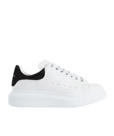 Alexander Mcqueen Crystal-embellished Leather Exaggerated-sole Sneakers In White
