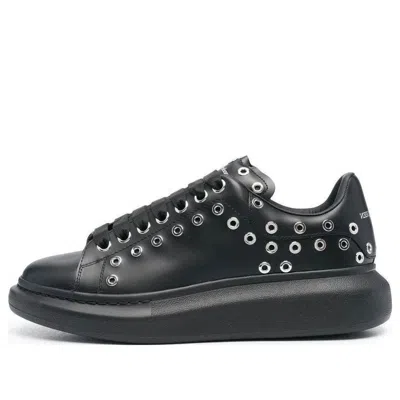 Alexander Mcqueen Oversized Sneaker 'black Silver Eyelets'